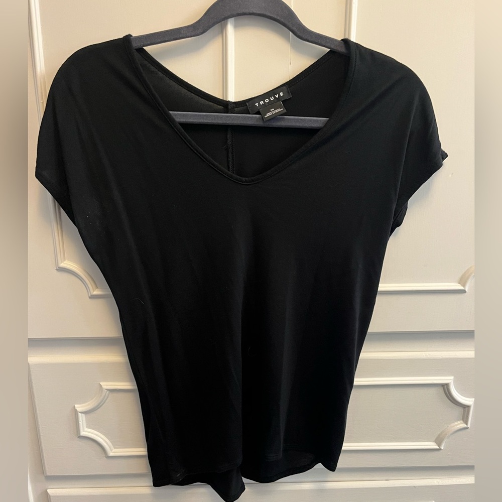 Trouvé xsmall black cap sleeves top